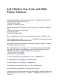 ASL 2 Culture Final Exam with 100&percnt; Correct Solutions