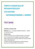 Porth Pathophysiology Test Bank 5th Edition &vert; Norris MCQs &vert; Disease Process Study Guide &vert; Nursing TestBank2026