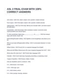 ASL 2 FINAL EXAM WITH 100&percnt; CORRECT ANSWERS