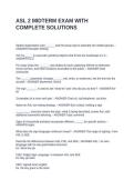 ASL 2 MIDTERM EXAM WITH COMPLETE SOLUTIONS