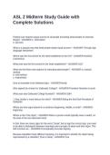 ASL 2 Midterm Study Guide with Complete Solutions