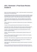 ASL 2 Semester 1 Final Exam Review-Graded A