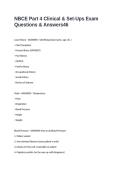 NBCE Part 4 Clinical & Set-Ups Exam Questions & Answers