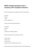 NBCE Sample Questions Part 1 Anatomy with Complete Solutions