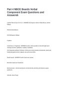 Part 4 NBCE Boards Verbal Component Exam Questions and Answers
