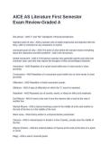 AICE AS Literature First Semester Exam Review-Graded A