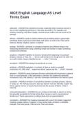 AICE English Language AS Level Terms Exam