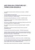 AICE ENGLISH LITERATURE KEY TERMS EXAM-GRADED A