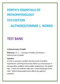Porth Pathophysiology Test Bank 5th Ed &vert; MCQs & Rationales &vert; Disease Process Study Guide &vert; Nursing TestBank2026 Exam Prep