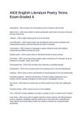 AICE English Literature Poetry Terms Exam-Graded A