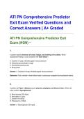 ATI PN Comprehensive Predictor Exit Exam Verified Questions and Correct Answers &lowbar; A&plus; Graded&period;pdf
