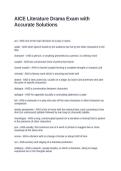 AICE Literature Drama Exam with Accurate Solutions