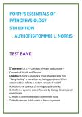 Porth&rsquo;s Essentials of Pathophysiology Test Bank &lpar;5th Ed&rpar; &vert; Pathophysiology MCQs &plus; Rationales &vert; Disease Process Exam Questions &vert; Nursing TestBank2026