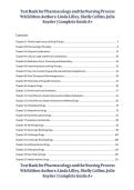 Pharmacology and the Nursing Process 9th Edition Test Bank by Linda Lilley and Shelly Collins Latest Updated 2025&ndash;2026 Comprehensive Questions and Answers Resource Covering Drug Classifications Mechanisms of Action Therapeutic Uses Side Effects Nursing In