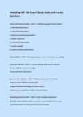 Marketing MKT 300 Exam 5 Study Guide and Practice Questions