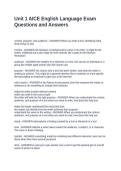 Unit 1 AICE English Language Exam Questions and Answers