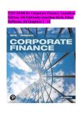 Test Bank for Corporate Finance&comma; Sixth Canadian Edition&comma; 6th Edition by Jonathan Berk&comma; Peter DeMarzo & David A&period; Stangeland &vert; Chapters 1-31 &vert; Questions & Answers with Step-by-Step Solutions &vert; CFA & MBA Exam Prep