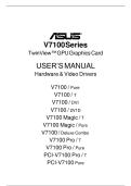 ASUS V7100 Series TwinView GPU Graphics Card User Manual Version 1&period;03 Latest Updated 2025&ndash;2026 Complete Installation Configuration and Troubleshooting Guide for Optimal Display Performance Dual Monitor Setup and Hardware Management
