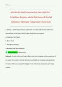 BSN 246 HESI Health Assessment V1 Exam 2026&sol;2027 &vert; Nightingale College &vert; Actual Exam Questions with Verified Answers & Detailed Rationales &vert; Grade A&plus; 