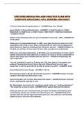 CERTIFIED MEDICATION AIDE PRACTICE EXAM WITH COMPLETE SOLUTIONS 100&percnt; VERIFIED 2026-2027&excl;&excl;