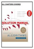 Solutions Manual for Introduction to Algorithms &lpar;4th Edition&rpar; by Cormen&comma; Leiserson&comma; Rivest & Stein &vert; Complete Algorithms PDF