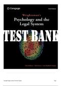 Test Bank For Wrightsman's Psychology and the Legal System &lpar;10th Edition&rpar; by Kirk Heilbrun&comma; Edith Greene&comma; & Amy Bradfield Douglass &vert; All 15 Chapters 1-15 &vert; ISBN 9780357797464 &vert; Forensic Psychology Law ABFP 2026&sol;2027