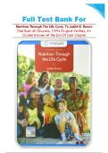 Test Bank&colon; Nutrition Through the Life Cycle &lpar;7th Edition&rpar; by Judith E&period; Brown &vert; Isbn 978-1337919333 &vert;All Chapters 1-19 &vert; Maternal&comma; Pediatric&comma; & Geriatric Nutrition Exam Prep 2026&sol;2027 