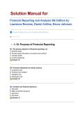 Solution Manual for Financial Reporting and Analysis 8th Edition by Lawrence Revsine&comma; Daniel Collins&comma; Bruce Johnson&comma;&period;pdf
