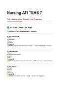 Nursing ATI TEAS 7 Test &ndash; Nursing School Entrance Exam Preparation &lowbar; Assessment Questions and Correct Answers &lowbar; Complete Exam Material &period;pdf