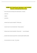 COMD 5070 Final Exam Questions with Verified  Answers &lpar;Guaranteed Success&rpar; 