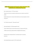 COMD 5070 Fundamental Frequency Exam Questions with  Verified Answers &lpar;Guaranteed Success&rpar; 