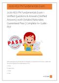 2026 HESI PN Fundamentals Exam 1  Verified Questions & Answers &lpar;Verified  Answers&rpar; woth Detailed Rationales  Guaranteed Pass &vert; Complete A&plus; Guide -  PDF   