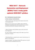 WGU D417 &ndash; Network  Automation and Deployment  &lpar;BGN4&rpar; Task 2 study guide  updated 2026&sol;2027 syllabus