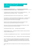 DEP 2004 Final Exam Questions and All Correct Answers 2025&sol;2026 Updated&period;