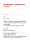 CEA WEEK 1 EXAM QUESTIONS AND ANSWERS&period;