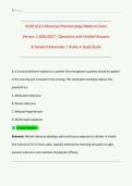 NURS 6521 Advanced Pharmacology Midterm Exam  Version 1 2026&sol;2027 &vert; Questions with Verified Answers  & Detailed Rationales &vert; Grade A Study Guide 