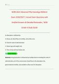 NURS 6521 Advanced Pharmacology Midterm  Exam 2026&sol;2027 &vert; Actual Exam Questions with  Verified Answers & Detailed Rationales &vert; NGN  Grade A Study Guide