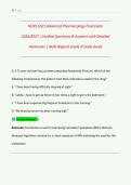NURS 6521 Advanced Pharmacology Final Exam  2026&sol;2027 &vert; Verified Questions & Answers with Detailed  Rationales &vert; NGN-Aligned Grade A Study Guide