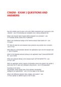 CS6250 - EXAM 1 QUESTIONS AND ANSWERS