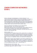 CS6250 COMPUTER NETWORKS EXAM 1