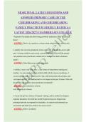 NR 602 FINAL LATEST QUESTIONS AND ANSWERS PRIMARY CARE OF THE CHILDBEARING AND CHILDREARING FAMILY PRACTICUM &vert; HIGHLY RATED A&plus;&vert; LATEST 2026&sol;2027&vert; CHAMBERLAIN COLLEGE
