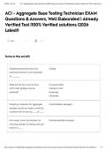 ACI - Aggregate Base Testing Technician EXAM Questions & Answers&comma; Well Elaborated &vert; Already Verified Test &vert;100&percnt; Verified solutions &vert;2026 Latest&excl;&excl;