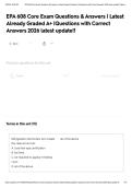 EPA 608 Core Exam Questions & Answers &vert; Latest Already Graded A&plus; &vert;Questions with Correct Answers 2026 latest update&excl;&excl;