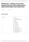 NIHSS Group C - Patients 1-6 for me Exam Questions & Answers &vert; 100&percnt; Verified solutions &lpar;2026&rpar; UPDATE &vert;2026&excl;&excl; STUDY GUIDE EXAM