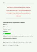 NURS 660 Psychopharmacology & Advanced Mental  Health Exam 3 2026&sol;2027 &vert; Maryville Actual Questions  with Verified Answers & Detailed Rationales &vert; Grade A  Study Guide&period;
