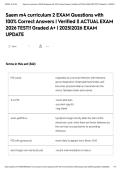 Saem m4 curriculum 2 EXAM Questions with 100&percnt; Correct Answers &vert; Verified &vert;&vert; ACTUAL EXAM 2026 TEST&excl;&excl; Graded A&plus; &vert; 2025&vert;2026 EXAM UPDATE