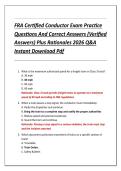 FRA Certified Conductor Exam Practice  Questions And Correct Answers &lpar;Verified  Answers&rpar; Plus Rationales 2026 Q&A  Instant Download Pdf 