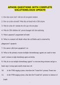 APHON exam Questions with correct Answers