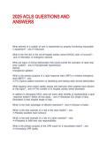 2025 ACLS QUESTIONS AND ANSWERS