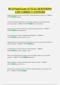 RCO Final Exam ACTUAL QUESTIONS  AND CORRECT ANSWERS